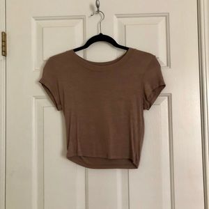 Clay Color Crop Top